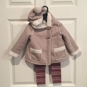 Savannah Toddler Girl 3 Pc Jacket Top Leggings Set